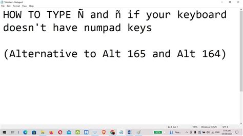 alt 164 in laptop|Ñ ñ .